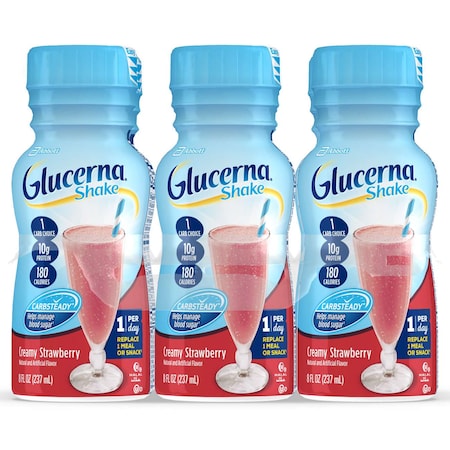 Glucerna Glucerna Shake Strawberries And Cream 8 Fl oz. Bottles, PK24 57807